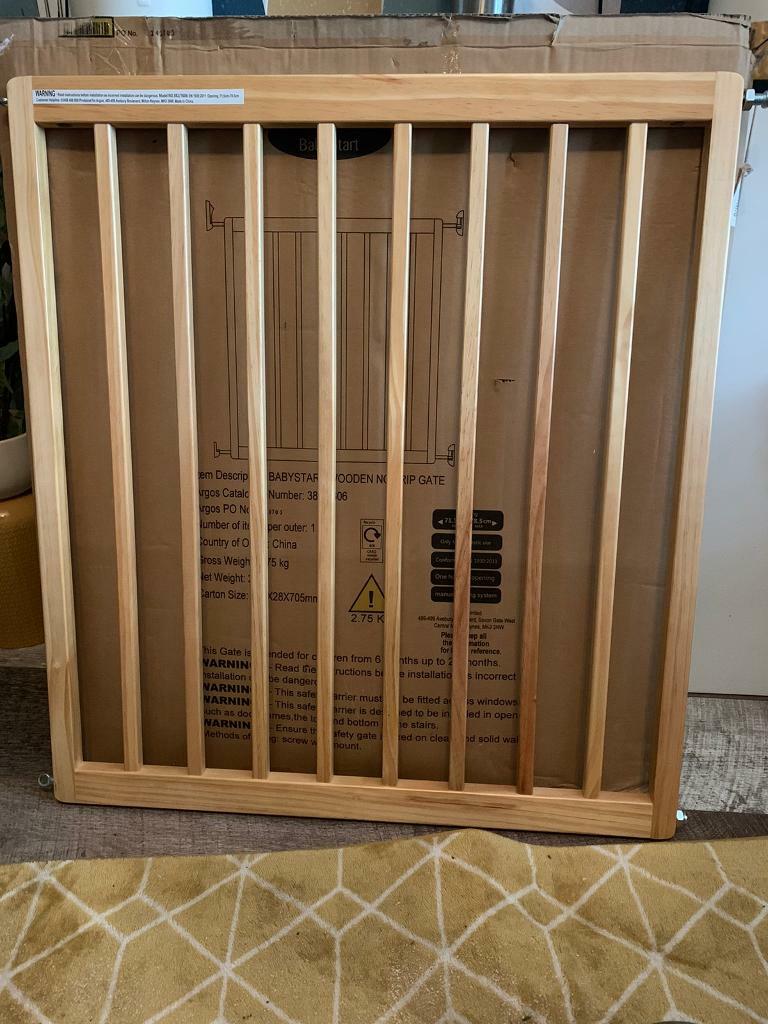 babystart wooden stair gate